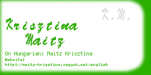 krisztina maitz business card